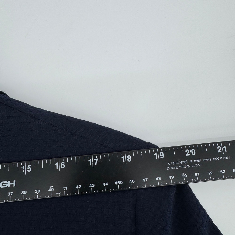 Tailorbyrd Collection Navy Blue Waffle Knit Blazer Sport Coat 40R Paisley Lining - Picture 10 of 12